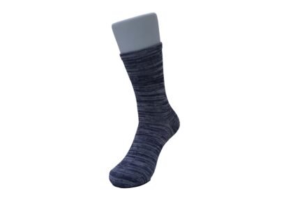 Custom 21s Polyester Reinforced-Toe-And-Heel Flat-Knit Crew Socks | CFRI-00164