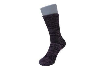 Custom 21s Polyester Reinforced-Toe-And-Heel Flat-Knit Crew Socks | CFRI-00165